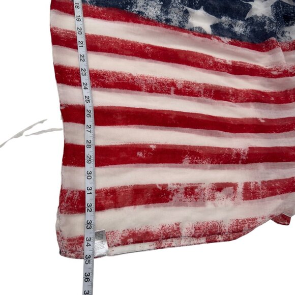 American Flag Infinity Scarf Patriotic Design Lightweight Sheer Fabric Unbranded - Picture 4 of 10